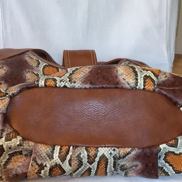 NWOT COMSI COMSA XL Reptile Snake Skin Shoulder Bag - Picture 10 of 15